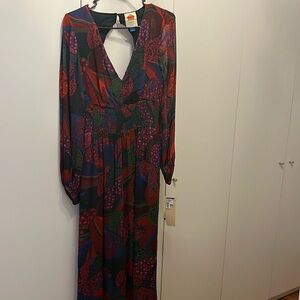 New with tag farm Rio print wide leg jumpsuit xs